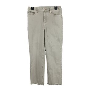 Chicos Zenergy High Rise Straight Leg Ankle Frayed Hem Khaki Pants Size 0.5R